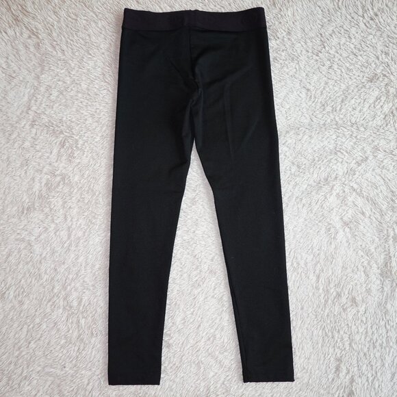 Girls Gymnastics Wide Band Black Ozone Leggings - Size Youth Large - 22" Inseam - Picture 4 of 4